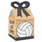 Big Dot of Happiness Bump, Set, Spike - Volleyball - Square Favor Gift Boxes - Baby Shower or Birthday Party Bow Boxes - Set of 12